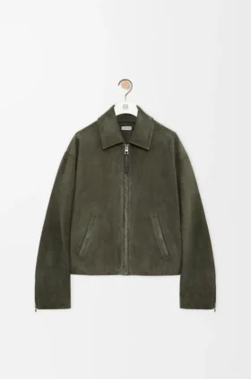 Zip-Up Jacket in Suede Lambskin Zip-Up Jacket in Suede Lambskin