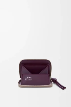 Zipped Coin Purse in Shiny Nappa Calfskin