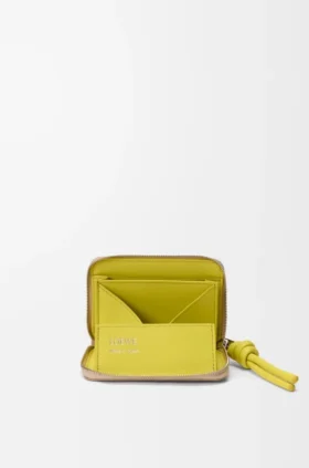 Zipped Coin Purse in Shiny Nappa Calfskin