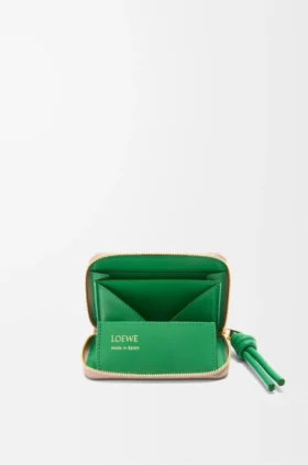 Zipped Coin Purse in Shiny Nappa Calfskin Zipped Coin Purse in Shiny Nappa Calfskin
