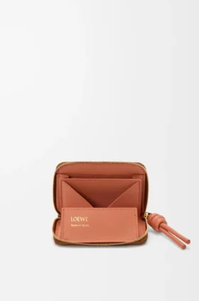 Zipped Coin Purse in Shiny Nappa Calfskin